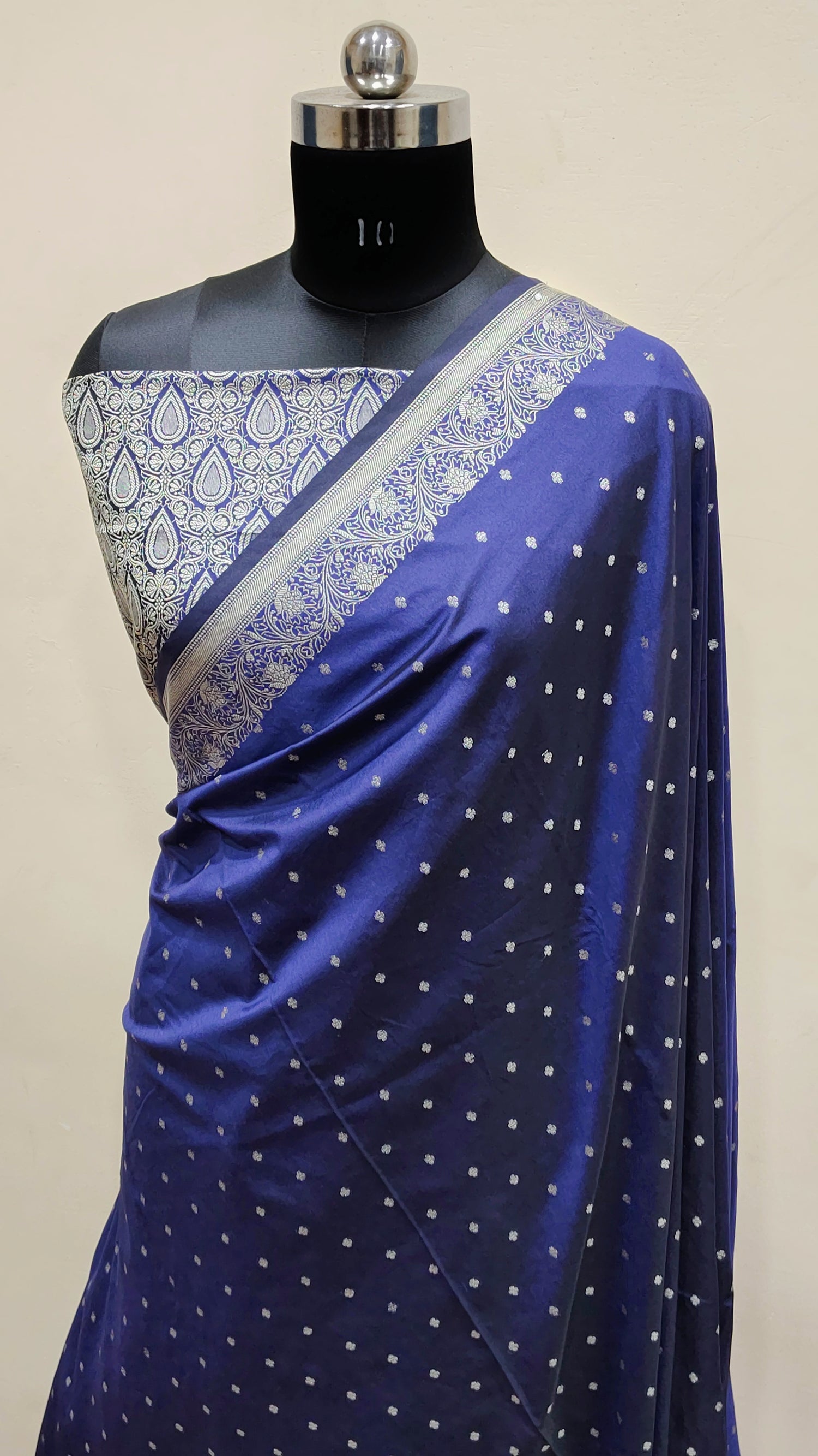 Sapphire Blue Banarasi Resham Silk