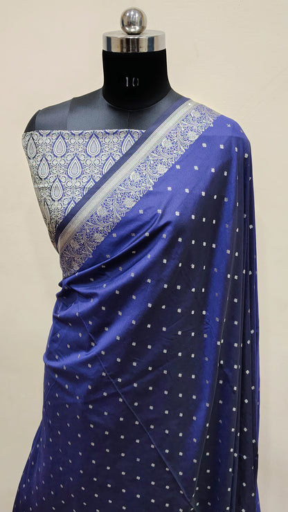 Sapphire Blue Banarasi Resham Silk