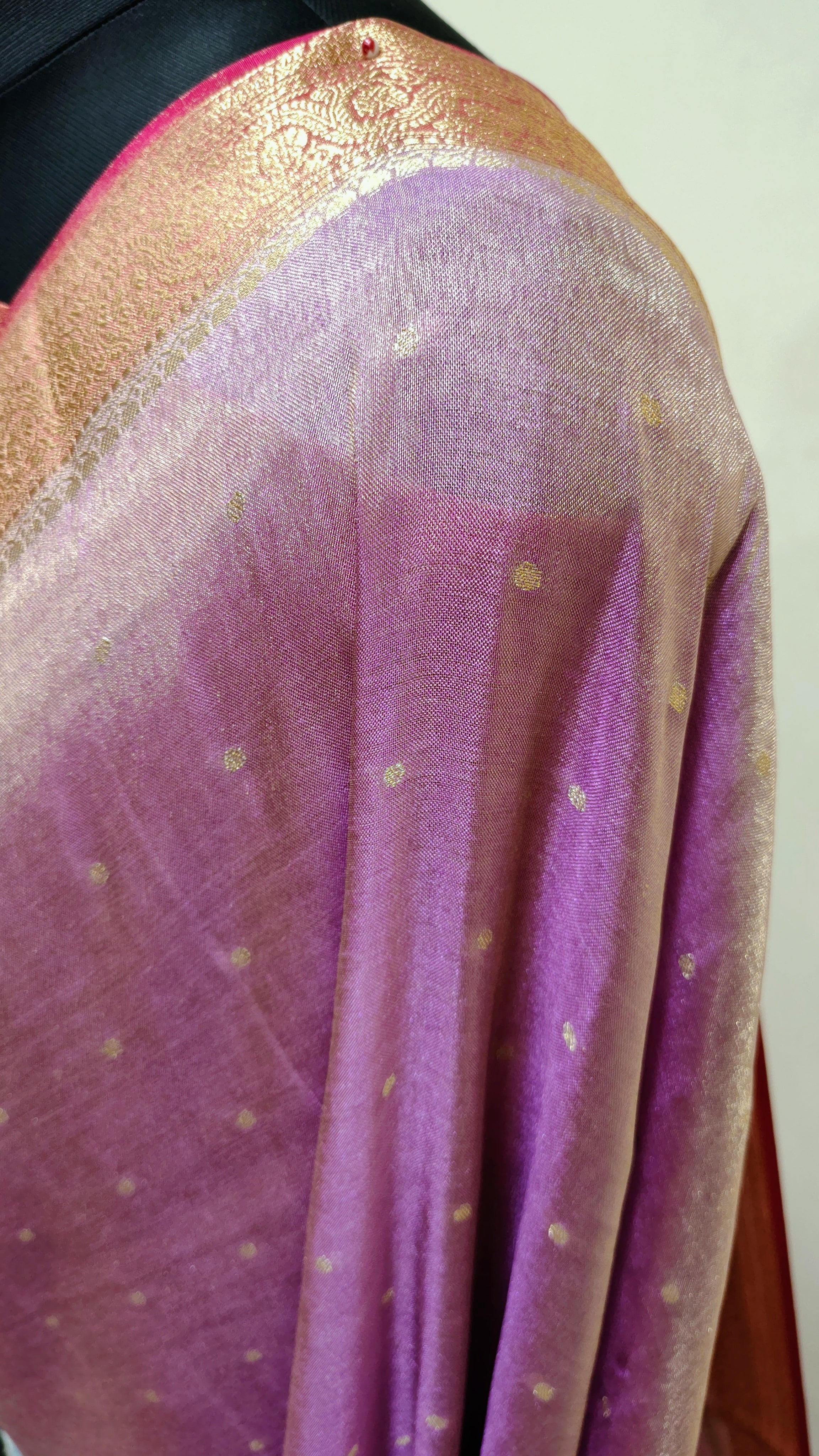 Lavender Banarasi Tissue Silk Saree