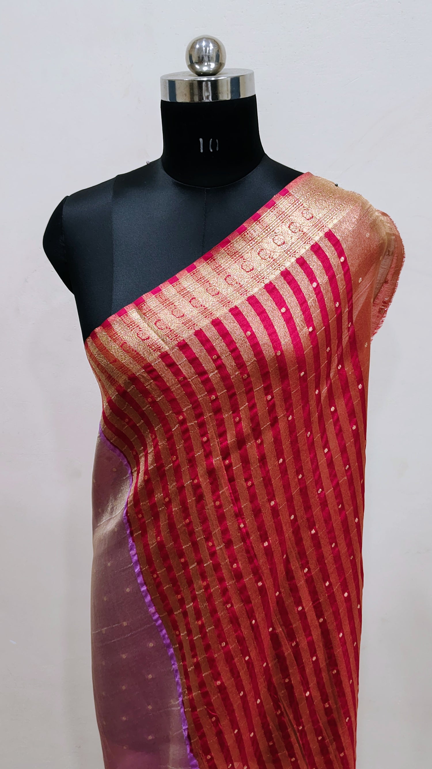 Lavender Banarasi Tissue Silk Saree