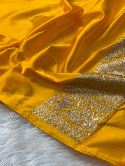 Pink Pure Banarasi Mashru Katan Silk Saree