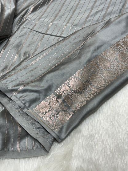 Dual Tone Pure Banarasi Mashru Silk Saree