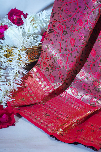 Red Khimkhab Catogary Banarasi Saree
