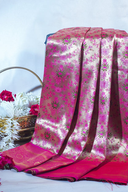 Pink Khimkhab Catogary Banarasi Saree