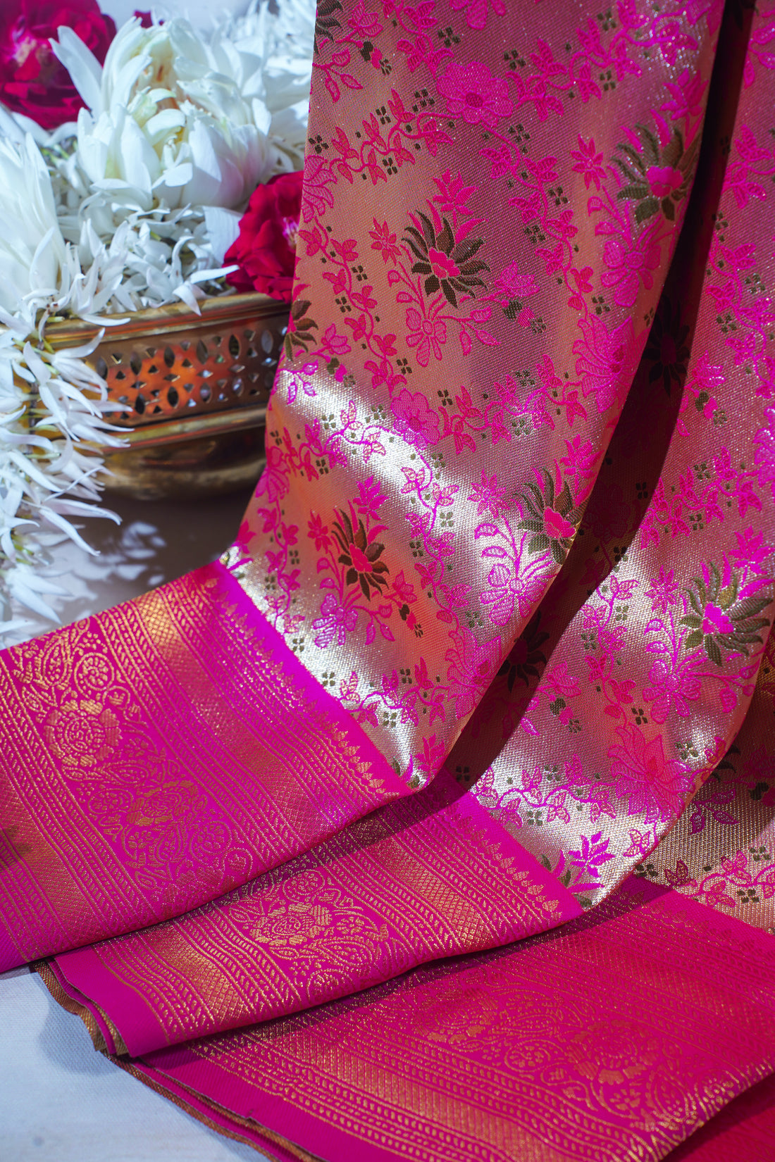 Pink Khimkhab Catogary Banarasi Saree