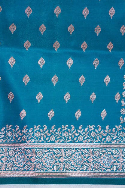 Sea Green Banarasi Upada Satin Silk Saree
