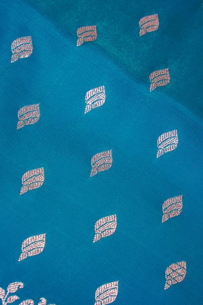 Sea Green Banarasi Upada Satin Silk Saree