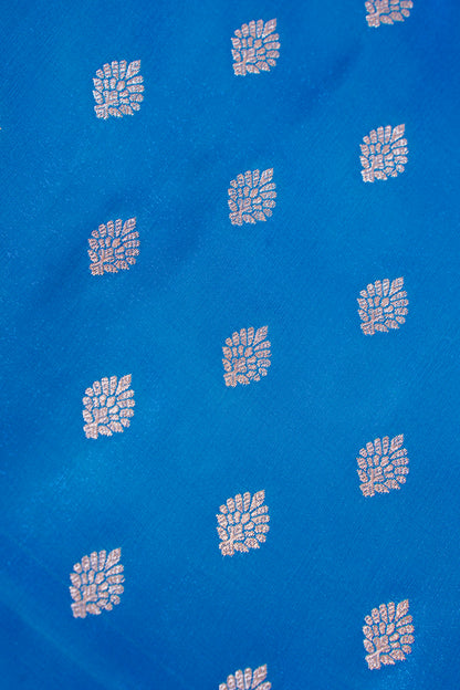 Royal Blue Banarasi Upada Satin Silk Saree
