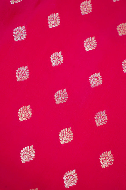 Rani Pink Banarasi Upada Satin Silk Saree