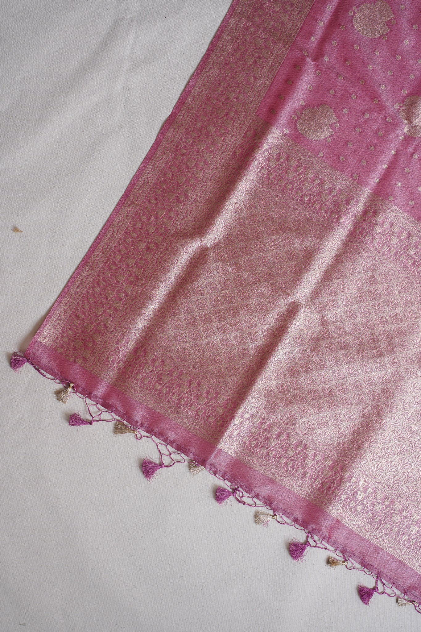 Pink Tissue Silk Saree