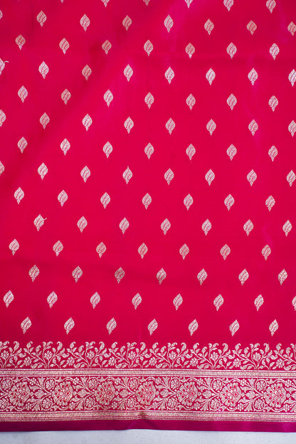 Rani Pink Upada Satin Silk Saree