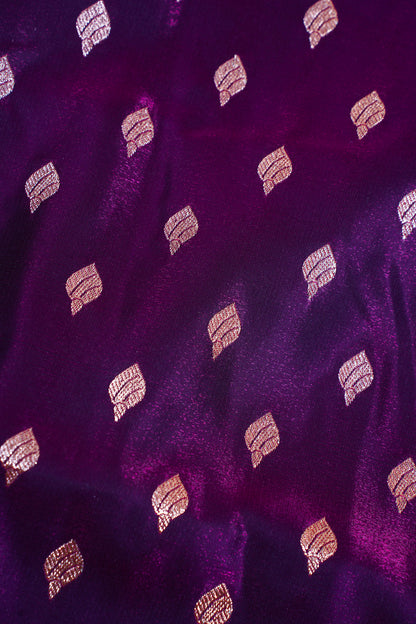 Royal Purple Upada Satin Silk Saree