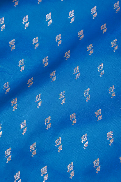 Sky Blue Banarasi Upada Satin Silk Buti Saree