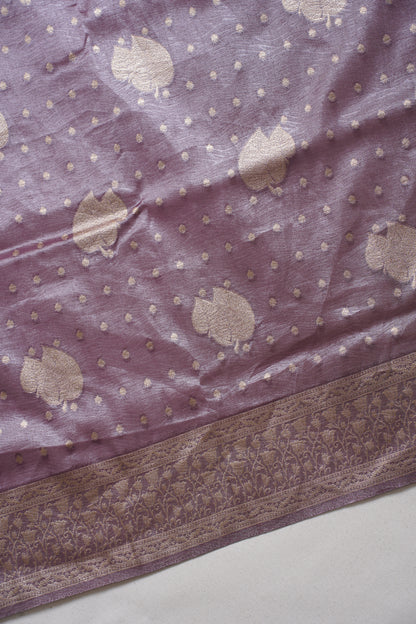 Purple Tissue Silk Saree