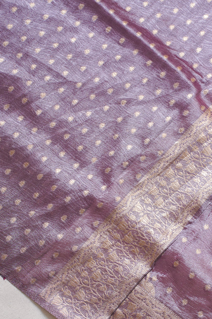 Purple Tissue Silk Saree
