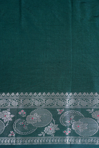 Rani Pink Handloom Banarasi Matka Silk Saree