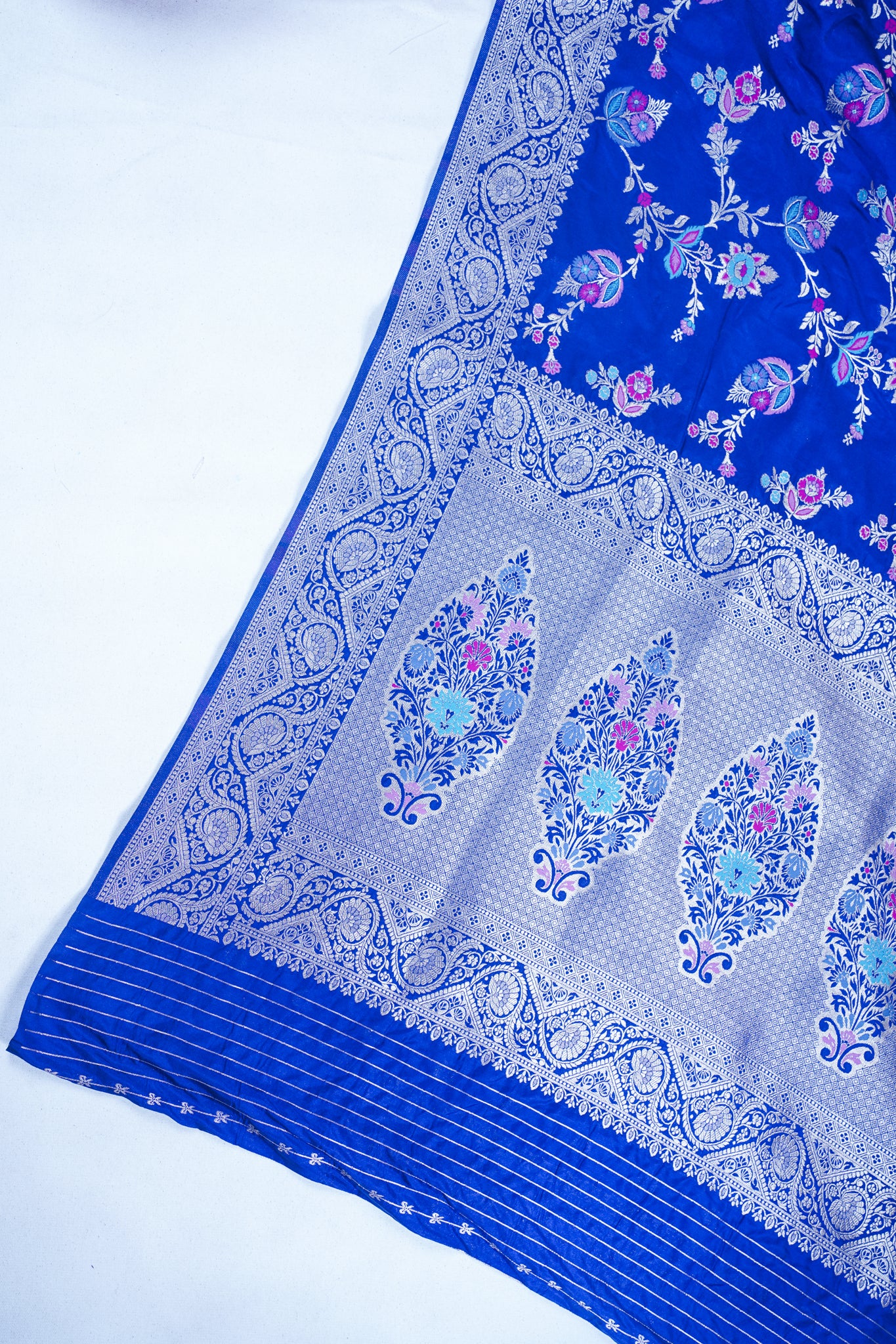 Royal Blue Banarasi Minakari Jaal Saree