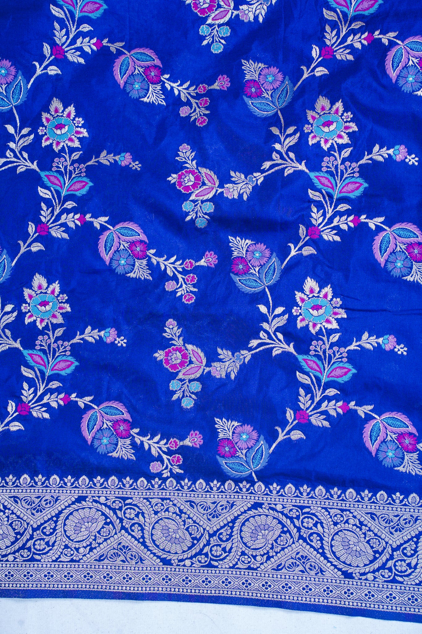Royal Blue Banarasi Minakari Jaal Saree