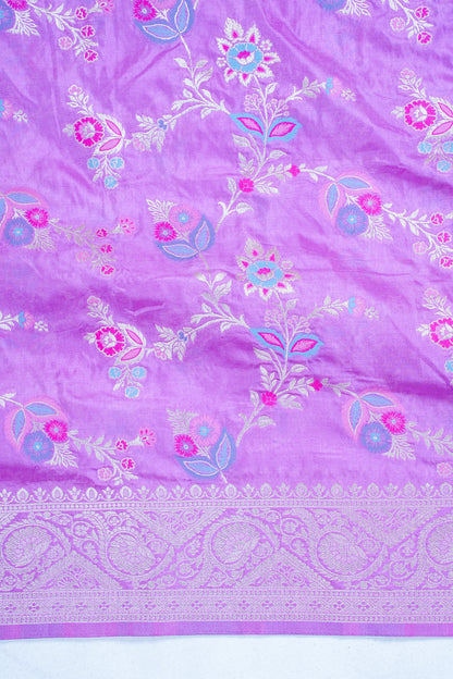 Purple Banarasi Minakari Jaal Saree