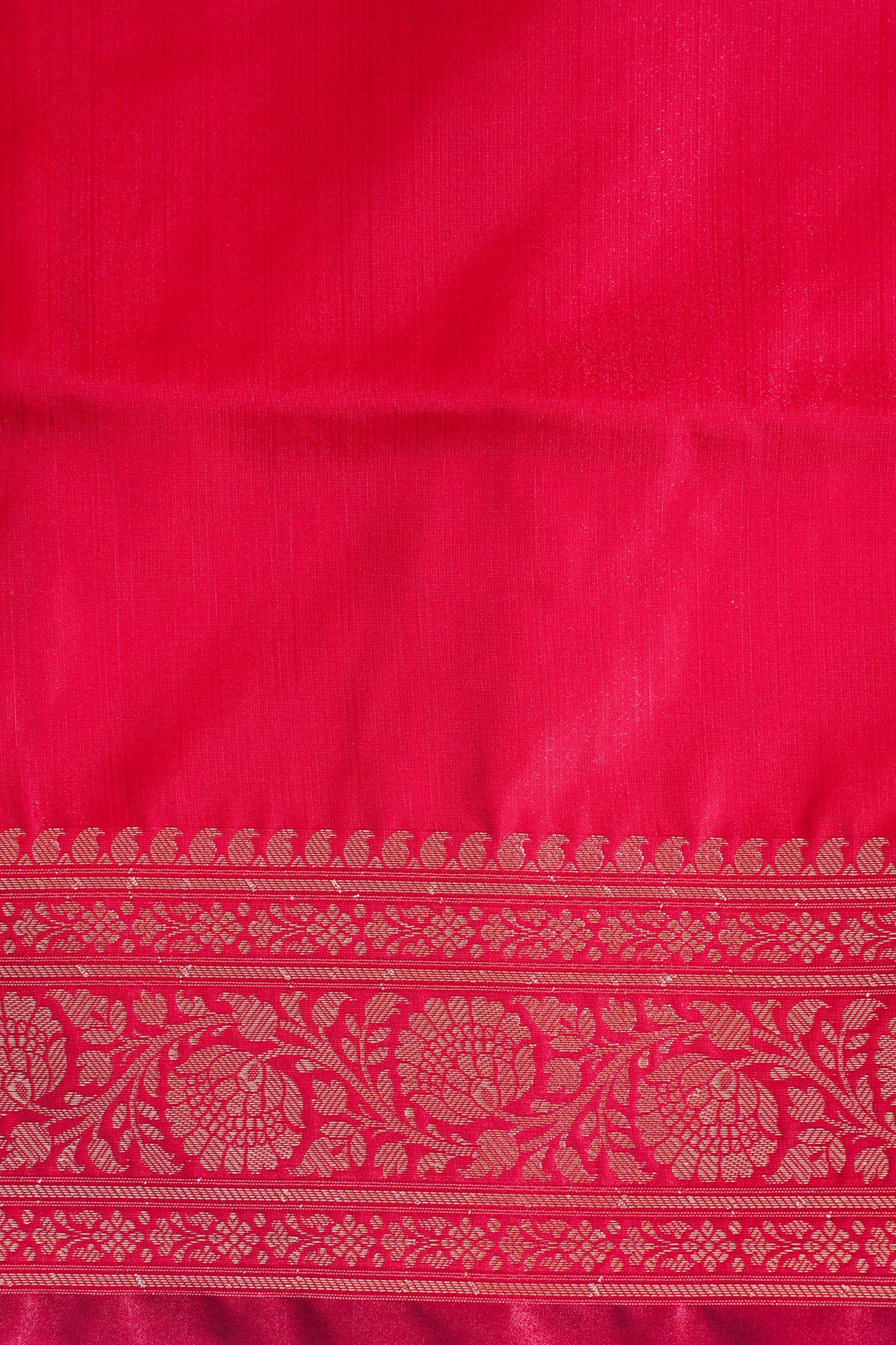 Scarlet Red Banarasi Upada Satin Silk Buti Saree