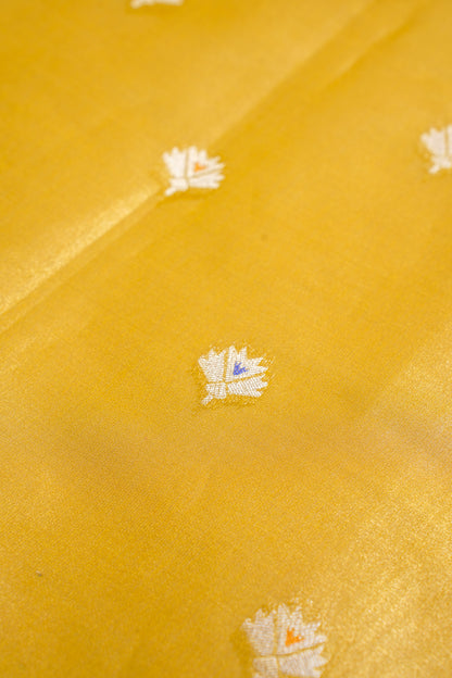 Golden Yellow Paithani Minakari Tissue Silk Saree