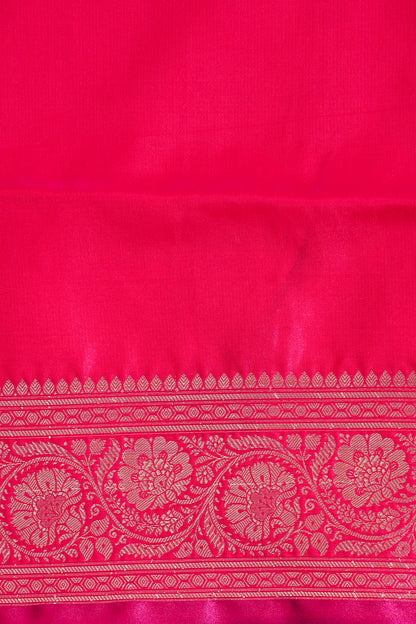 Crimson Red Banarasi Upada Satin Silk Buti Saree