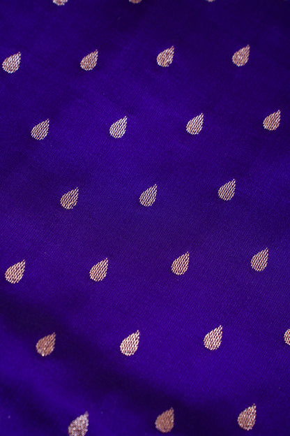 Royal Purple Banarasi Upada Satin Silk buti Saree