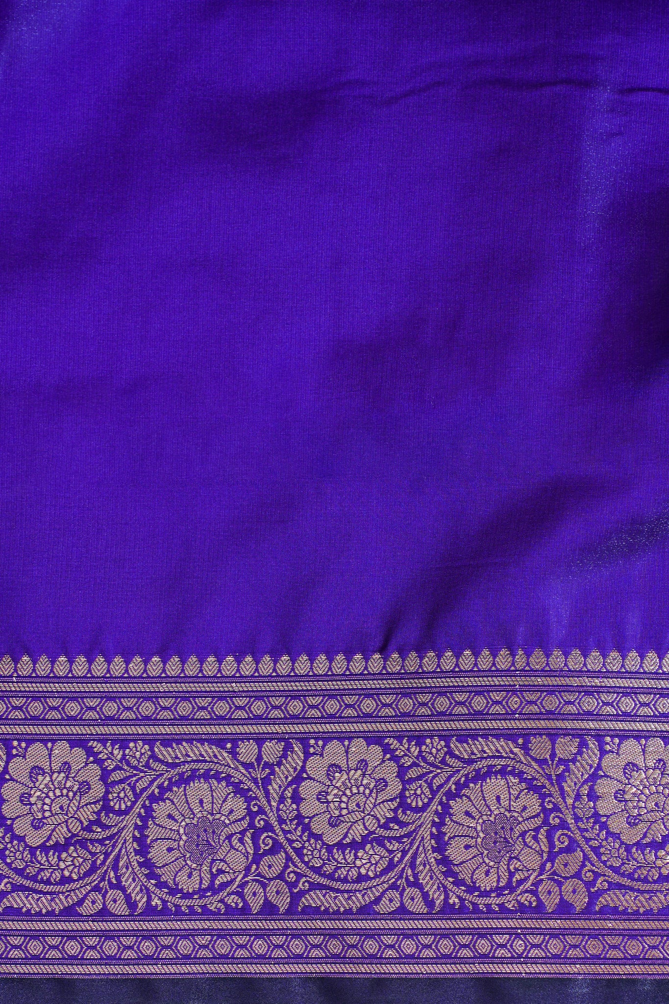 Royal Purple Banarasi Upada Satin Silk buti Saree