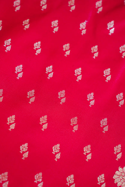 Rani Pink Banarasi Upada Satin Silk Saree