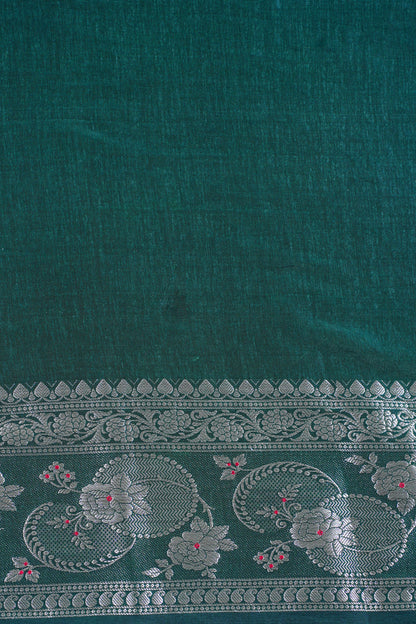 Rani Red Handloom Banarasi Matka Silk Saree