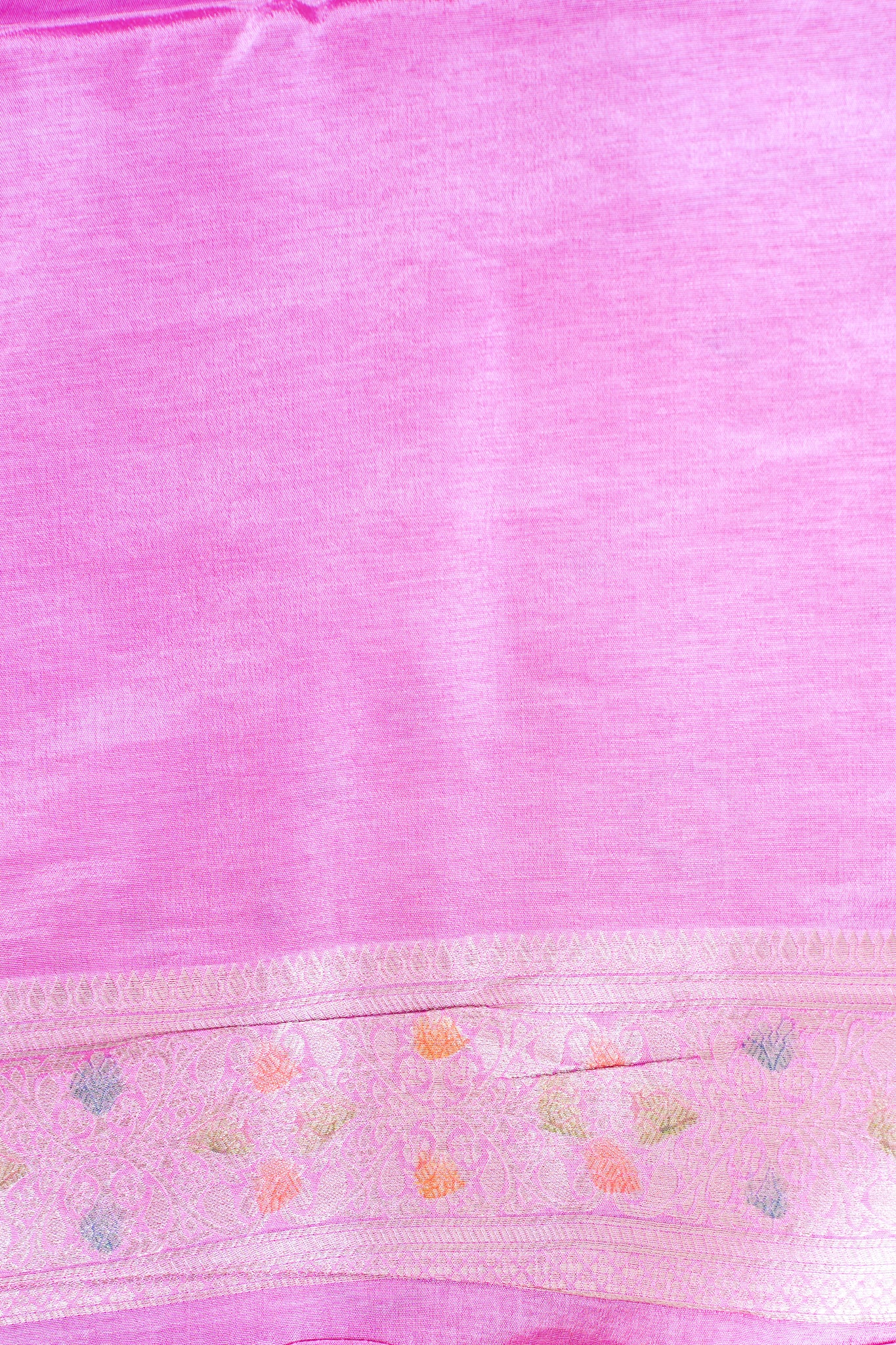 Baby Pink Chinya Silk Minakari Jaal Saree