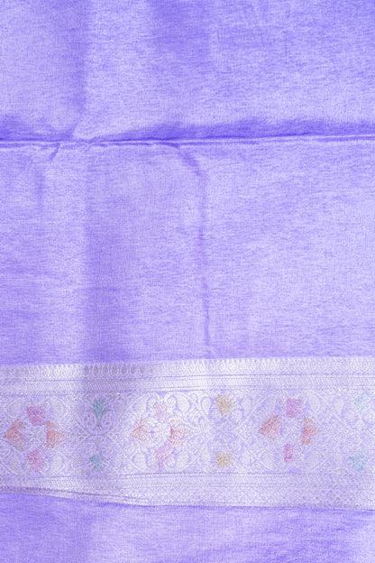 Lilac Chinya Silk Minakari Jaal Saree