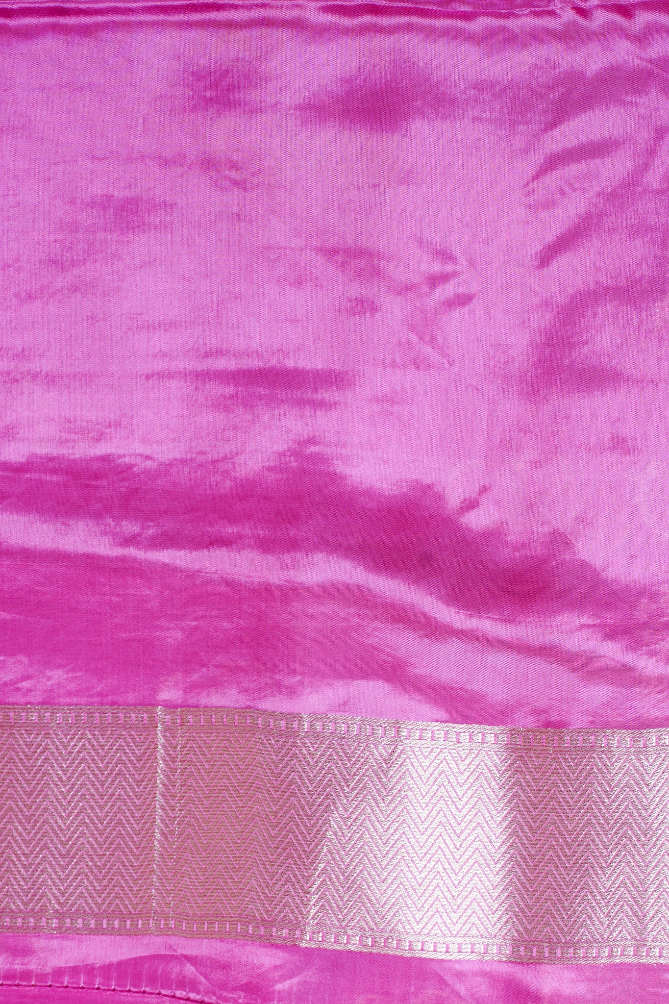 Rani Pink Chinnon Silk Minakari Jaal Saree