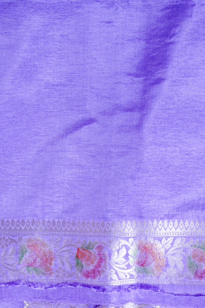 Lavender Rose Chinya Silk Minakari Jaal Saree