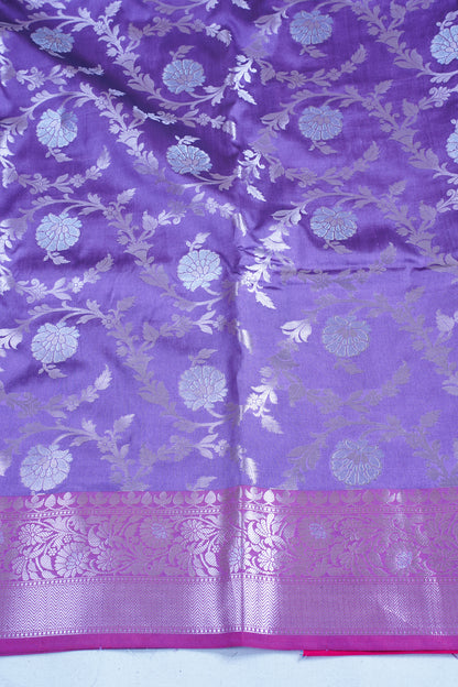 Purple Banarasi Katan Alfi Jaal Saree