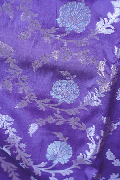 Purple Banarasi Katan Alfi Jaal Saree