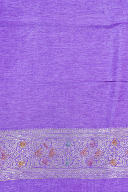 Lavender Chinya Silk Minakari Jaal Saree