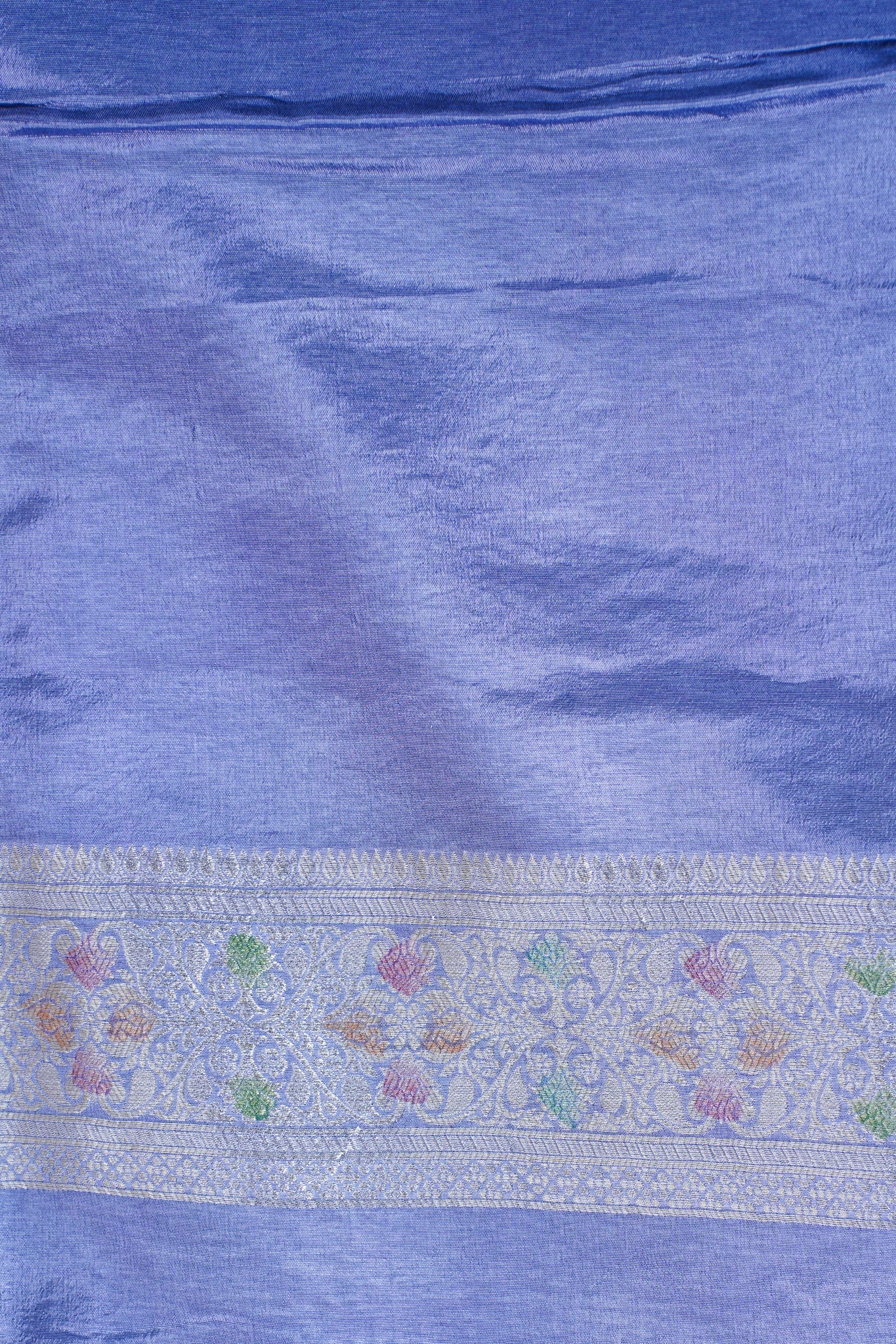 Periwinkle Blue Chinya Silk Minakari Jaal Saree