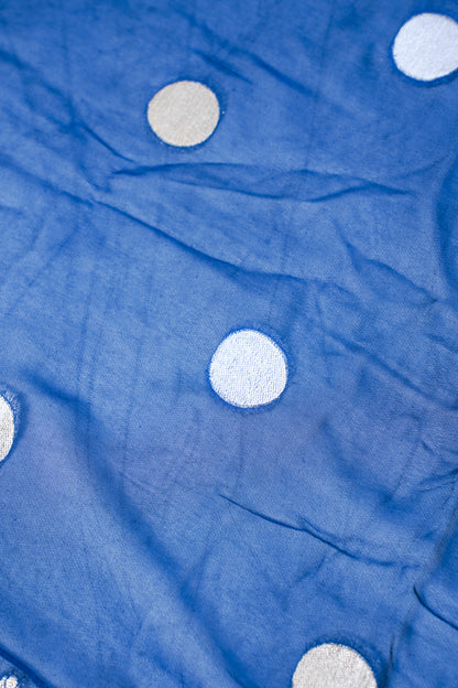 Royal Blue Khaddi Georgette Minakari Gola Saree