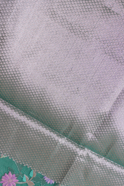 Green Organza Banarasi Tilfi Minakari Jaal Saree