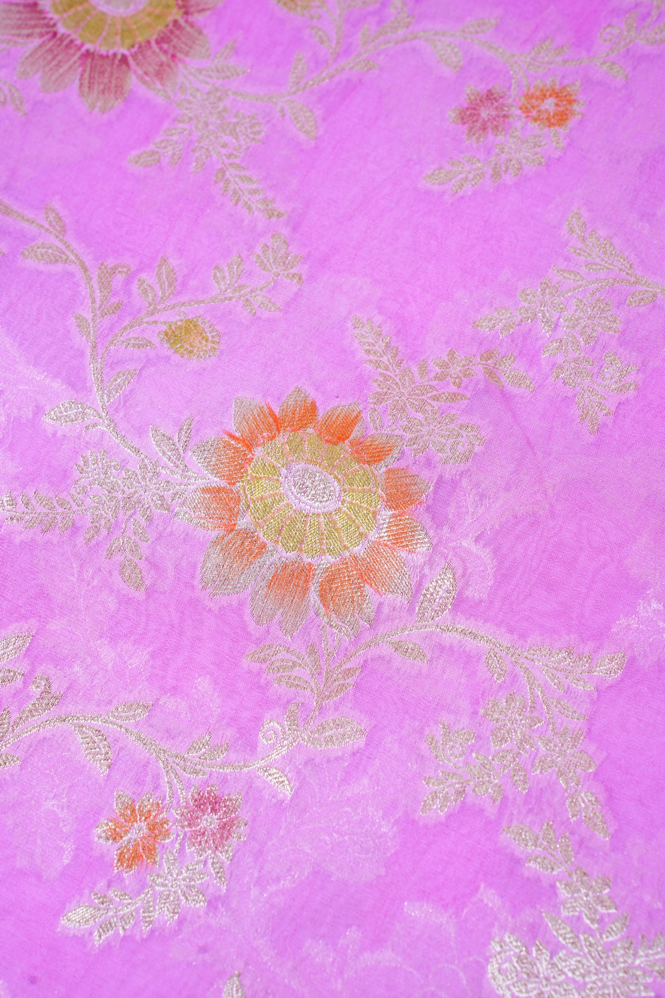 Lavender Khaddi Georgette Minakari Jaal Saree