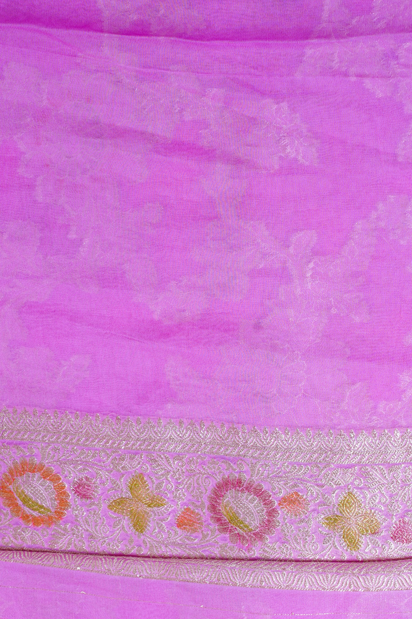Lavender Khaddi Georgette Minakari Jaal Saree
