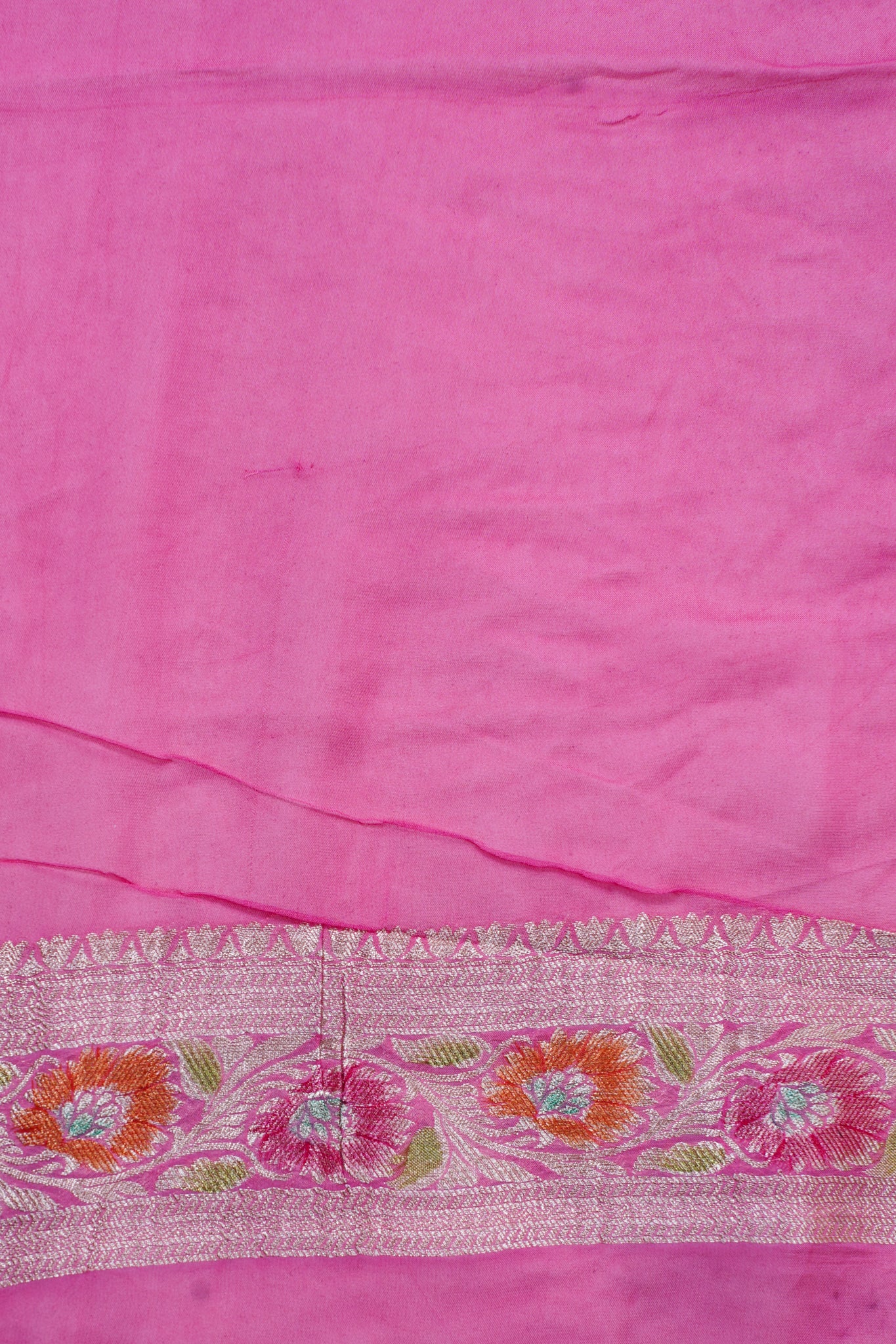Rose Pink Khaddi Georgette Minakari Jaal Saree