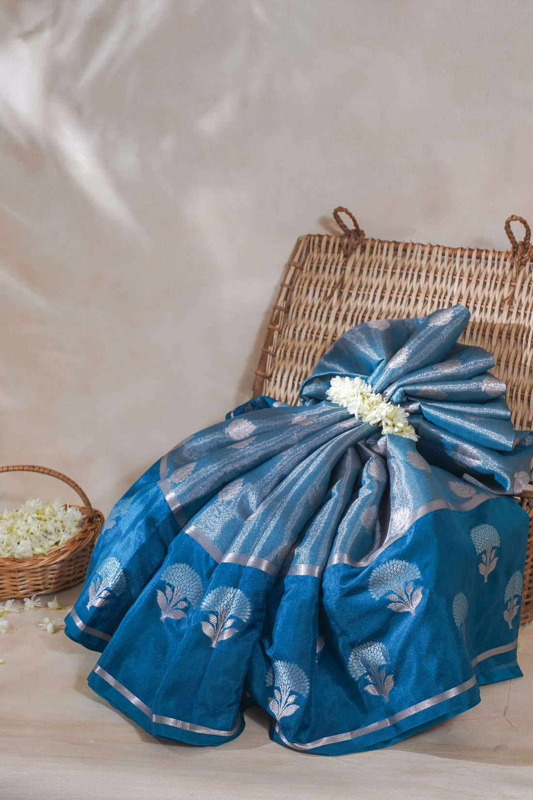 Blue Tissue Silk Saree