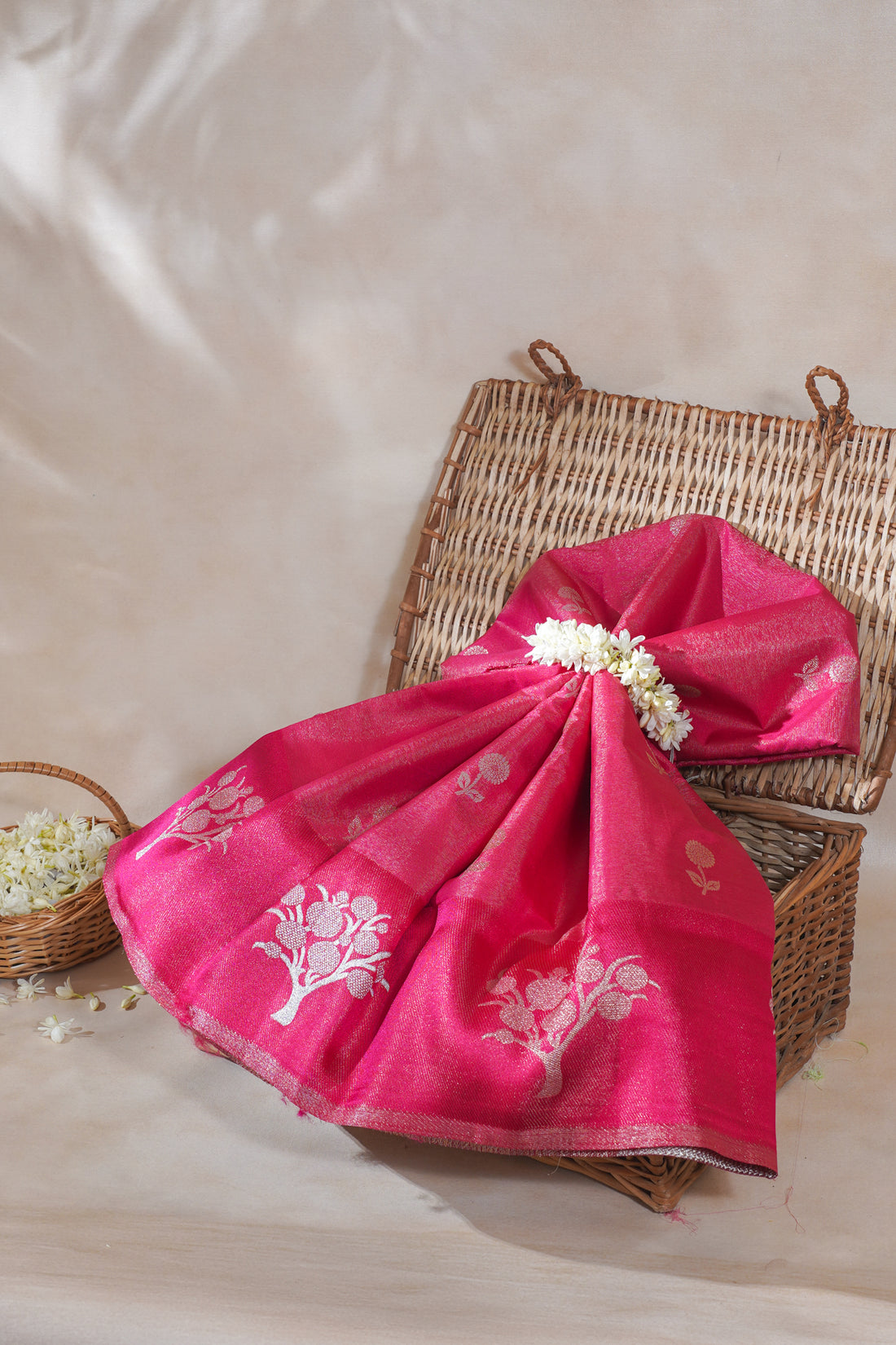 Pink Tissue Silk Saree
