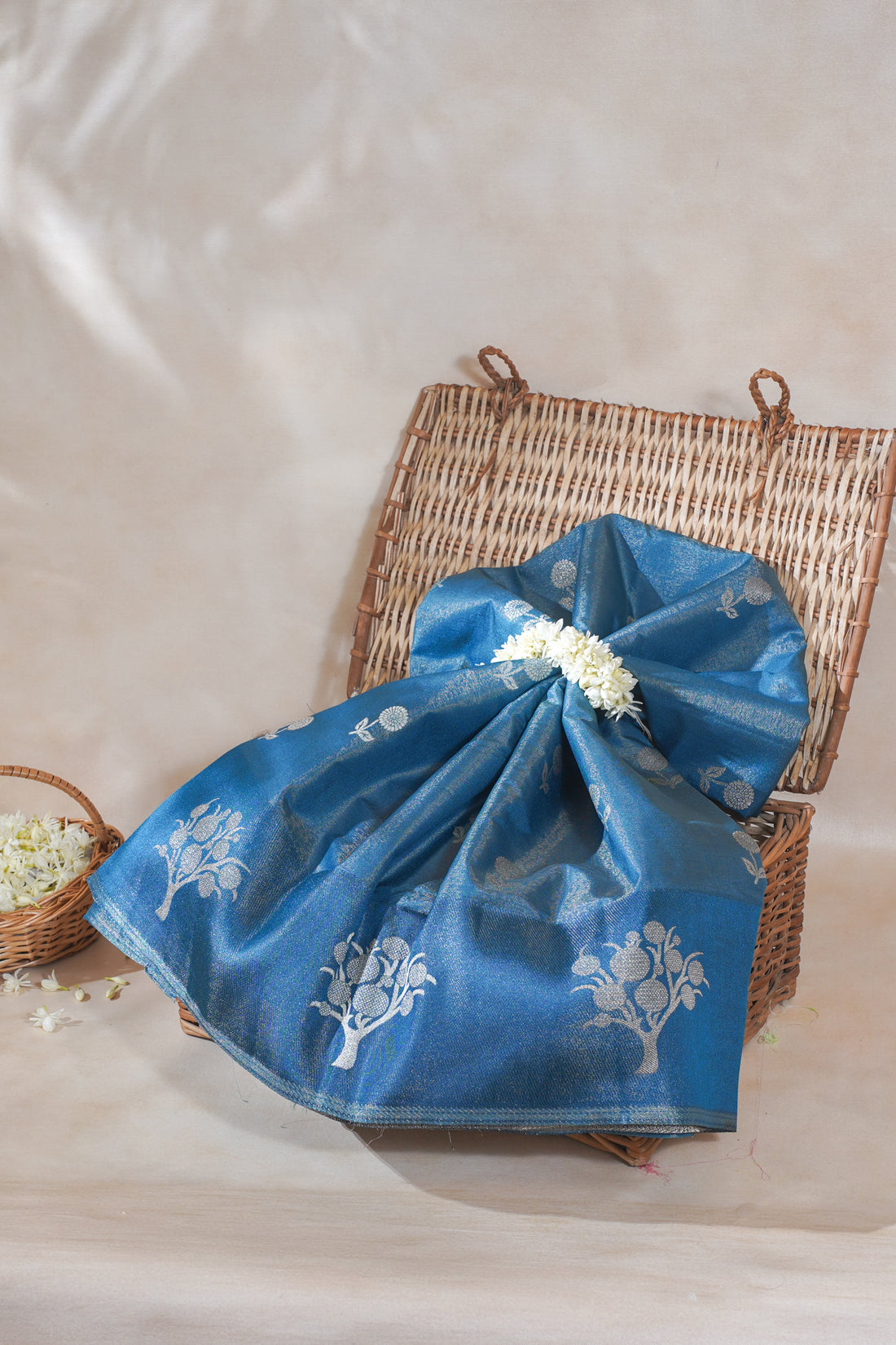 Blue Tissue Silk Saree