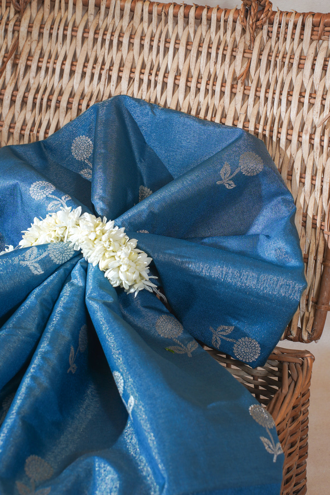 Blue Tissue Silk Saree