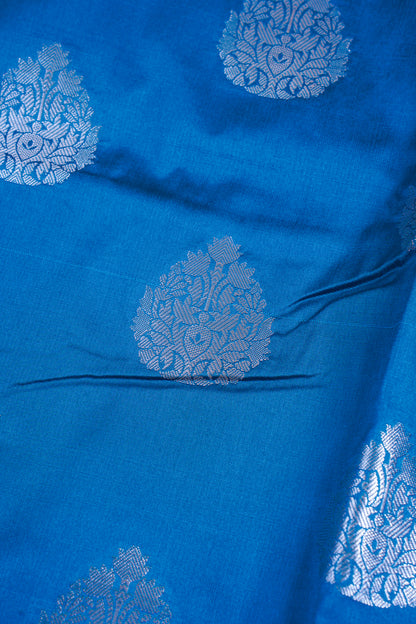 Blue Katan Alfi Buta Saree