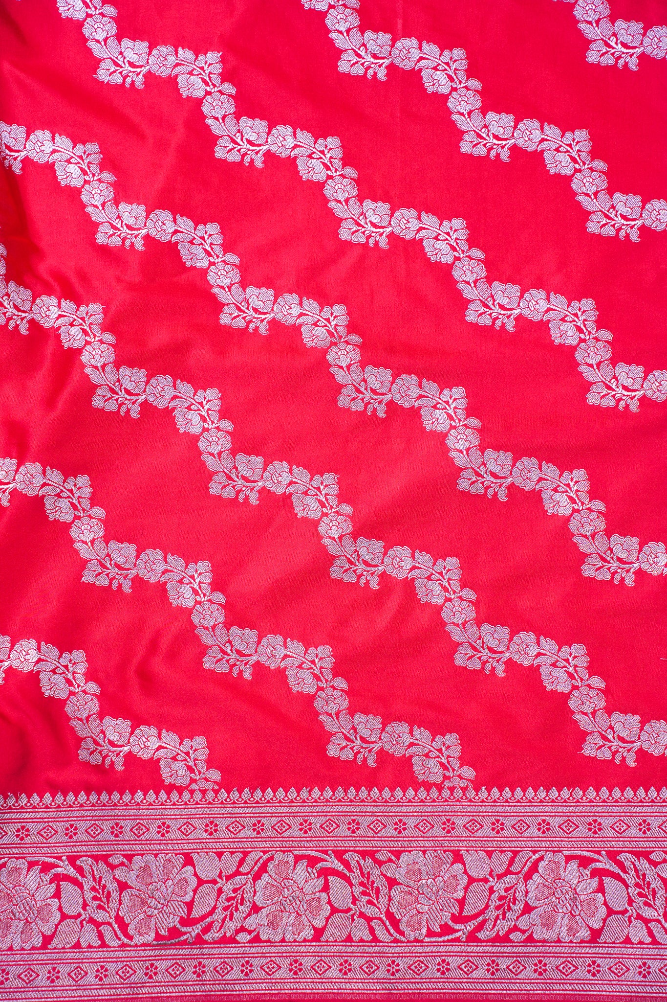 Rani RedBanarasi Mashru Katan Silk Saree