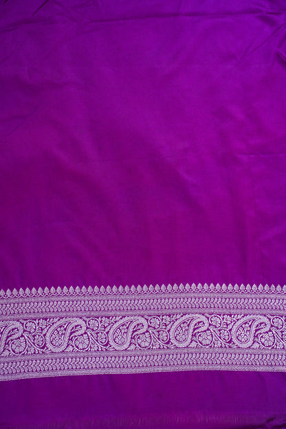 Royal Purple Banarasi Mashru Katan silk saree